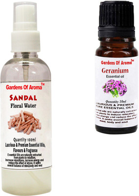 

Gardens Of Aroma Sandal Floral Water And Geranium Essential Oil(110 ml)