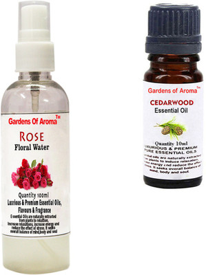 

Gardens Of Aroma Rose Floral Water And Cedarwood Essential Oil(110 ml)