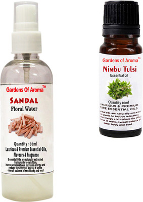 

Gardens Of Aroma Sandal Floral Water And Nimbutulsi Essential Oil(110 ml)