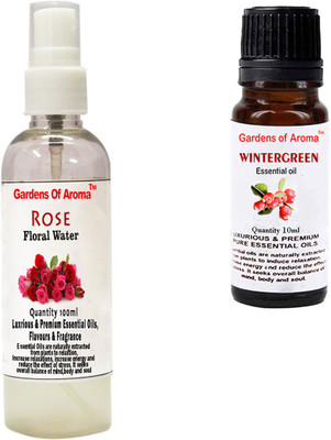 

Gardens Of Aroma Rose Floral Water And Wintergreen Essential Oil(110 ml)