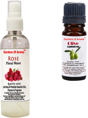 

Gardens Of Aroma Rose Floral Water And Olive Essential Oil(110 ml)