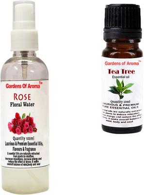 

Gardens Of Aroma Rose Floral Water And Tea Tree Essential Oil(110 ml)