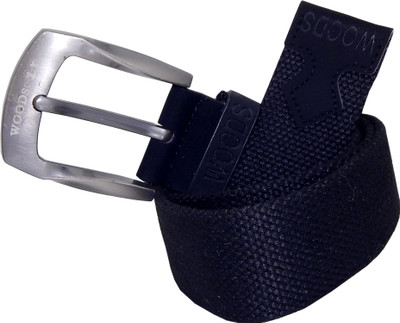 

WOODS Men Formal, Casual Black Canvas, Fabric, Synthetic Belt
