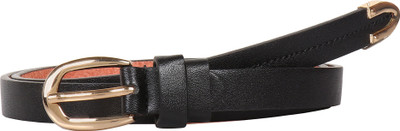 

Pooh Men Formal Black Genuine Leather Belt