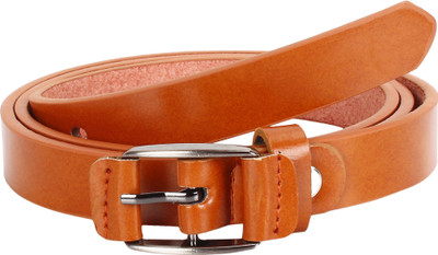 

Pooh Women Formal Tan Genuine Leather Belt, Black