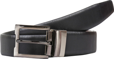 

Pooh Men Formal Black Genuine Leather Belt