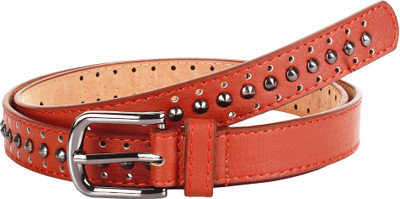 

Pooh Women Formal Brown Genuine Leather Belt, Black