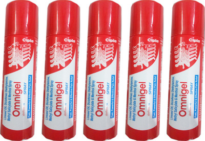 

Cipla OMNIGEL SPRAY PACK OF 5*78.6 ML Spray(55 g)