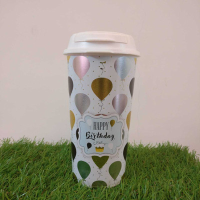 

Stallion Barware Sipper Cup with coffee & sipper lids | Printed Coffee sipper cum Gym sipper - 500 ml, Food safe, BPA free and recyclable. (Happy Birthday) 500 ml Sipper(Pack of 1, Multicolor)
