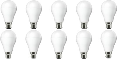 NIPSER 9 W Round B22 LED Bulb(White, Pack of 10)