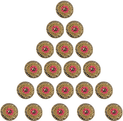 

Fabric and Lace BT070C Metal Buttons(Pack of 20)