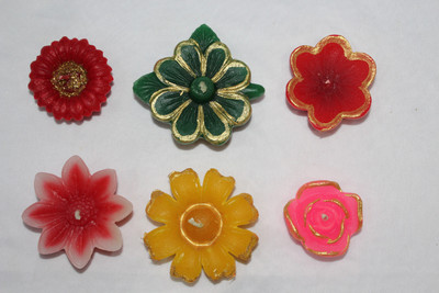 

Pupe Floating Scented Flower Bouquet Candle(Green, Red, Multicolor, Yellow, Pink, Pack of 6), Green;multicolor;pink;red;yellow