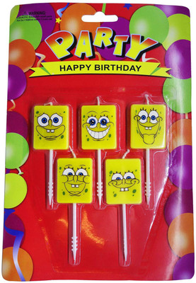 

Funcart SpongeBob on stick candle Candle(Yellow, Pack of 5)