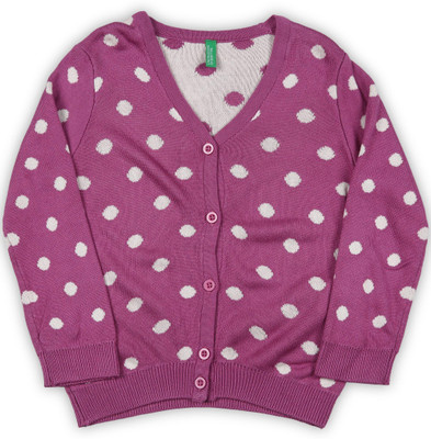 

United Colors of Benetton Baby Girls Button Polka Print Cardigan, 901