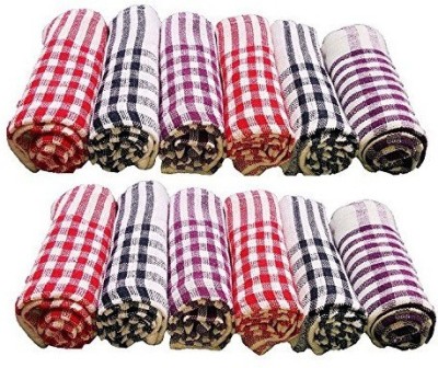 SHOP BY ROOM Kitchen Cleaning Cloth Wet and Dry Cotton Cleaning Cloth(12 Units)