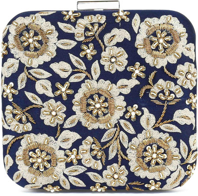 

The Purple Sack Party Blue Clutch