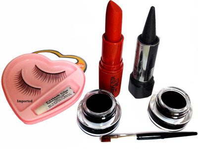 

Imported Combo of Lipstick, Kajal, Eyeliner set EyeLashes(Set of 5)
