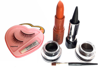 

Imported Combo of Lipstick, Kajal, Eyeliner set EyeLashes(Set of 5)