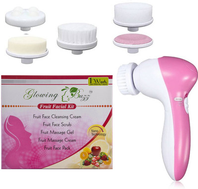 Glowing Buzz Combo of fruit facial kit and face massager(2 Items in the set)