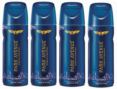 

Park Avenue 4 Storm Deodorant Combo for Men (Pack of 4) Deodorant Spray - For Men(520 ml, Pack of 4)