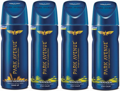 

Park Avenue 1 Good Morning and 3 Tranquil Deodorant Combo Pack of 4 Deodorant Spray - For Men(520 ml, Pack of 4)