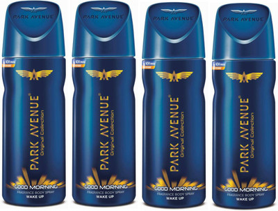 

Park Avenue Good Morning Deodorant Combo Pack of 4 Deodorant Spray - For Men(520 ml, Pack of 4)