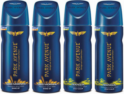 

Park Avenue 2 Good Morning and 2 Tranquil Deodorant Combo Pack of 4 Deodorant Spray - For Men(520 ml, Pack of 4)