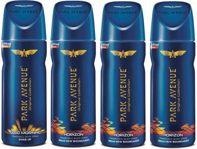 

Park Avenue 1 Good Morning and 3 Horizon Deodorant Combo Pack of 4 Deodorant Spray - For Men(520 ml, Pack of 4)
