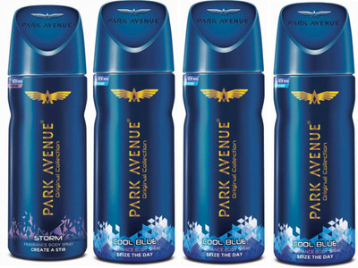 

Park Avenue 1 Storm and 3 Cool Blue Deodorant Combo for Men (Pack of 4) Deodorant Spray - For Men(520 ml, Pack of 4)