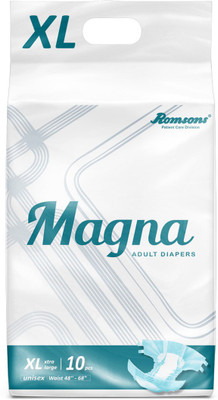 

Magna Adult Diaper 10 Pcs, Waist Size 48”- 60” Adult Diapers - XL(10 Pieces)