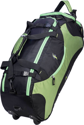 

Istorm Wheeler Duffel Skater Parrot Green & Black Duffel Strolley Bag(Green, Black), Black;green