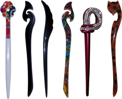 

GEETY Combo of Multi Color Juda Sticks Bun Stick(Multicolor)