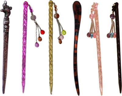 

GAGRAT Combo of Multi Color Juda Sticks Bun Stick(Multicolor)