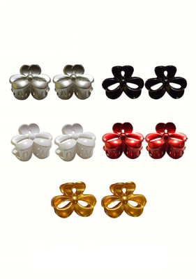 

ADR JEWELLERY ADR 12 Pics Small Plastic Multi Color & Fancy Hair Clutchers For Women / Girls (Random Design) Hair Clip(Multicolor)