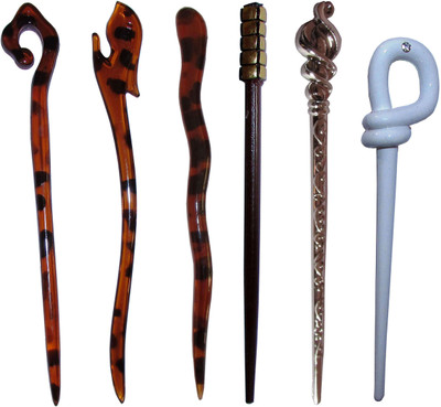 

ROOH Combo of Multi Color Juda Sticks Bun Stick(Multicolor)
