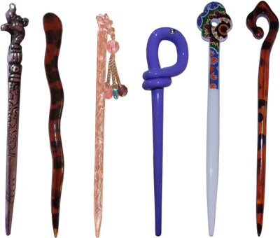 

MUSHK Combo of Multi Color Juda Sticks Bun Stick(Multicolor)