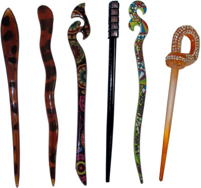 

MUKTT Combo of Multi Color Juda Sticks Bun Stick(Multicolor)