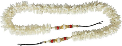 

Majik South Indian Bridal Hair Accessories For Women Wedding / Pongal Festival hair Accessory Bun(White)