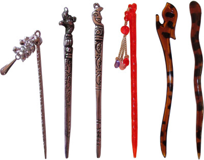 

GRIPP Combo of Multi Color Juda Sticks Bun Stick(Multicolor)