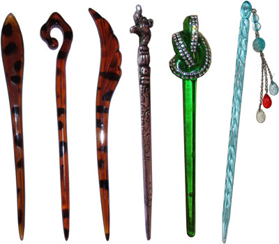 

GOPIYA Combo of Multi Color Juda Sticks Bun Stick(Multicolor)