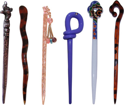 

ROTII Combo of Multi Color Juda Sticks Bun Stick(Multicolor)