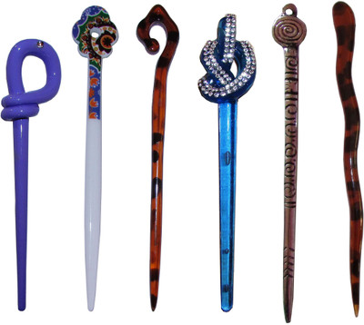 

GEETY Combo of Multi Color Juda Sticks Bun Stick(Multicolor)