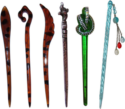 

JEEP Combo of Multi Color Juda Sticks Bun Stick(Multicolor)