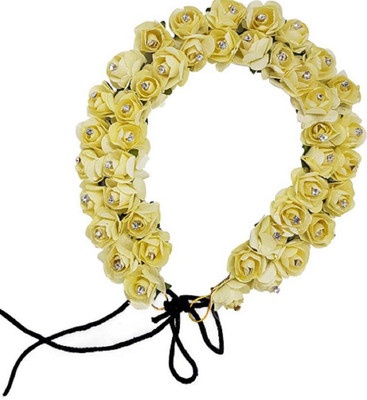 

Prime Stylish Juda Bun Decoration Hair Gajra For Bridal Accessories For Women And Girls Hair Accessory Set (Yellow) Bun(Yellow)