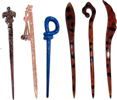 

GINU Combo of Multi Color Juda Sticks Bun Stick(Multicolor)