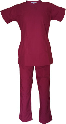 

LOYAL NEEDS Scrub suit Female ( MG-S ) Shirt, Pant Hospital Scrub(Magenta S)