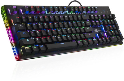 

Circle Squadron MX RGB Professional Mechanical (Black Cherry Switch) Wired USB Gaming Keyboard(Black)