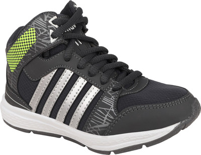 

WINDY Boys & Girls Lace Running Shoes(Black, Grey