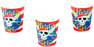 

Funcart Pirate Party Paper Mug(250 ml, Pack of 6), Multicolor
