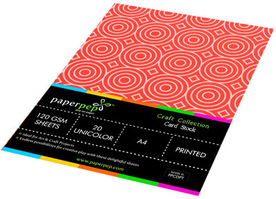 

Paper Pep Craft Collection Unruled A4 A4 paper(Set of 2, Red)